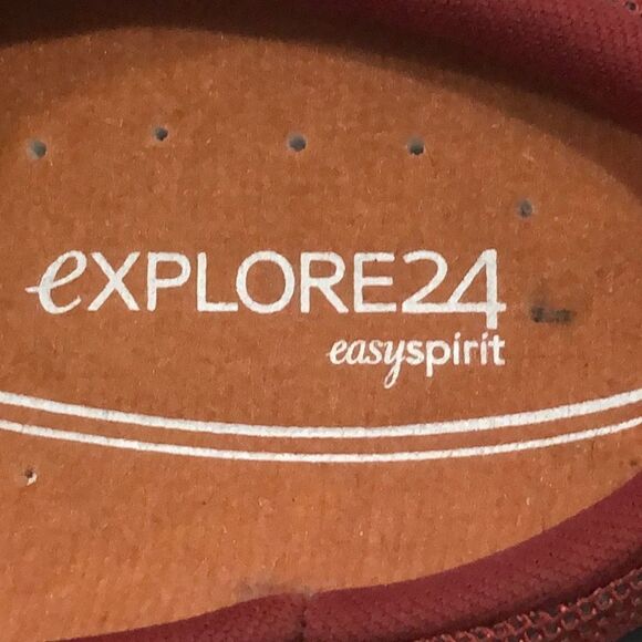 Easy Spirit Women's Explore24 Red Suede Mules Clogs Shoes Size 7 - Picture 3 of 5